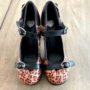 TUK Leopard Platform Heels EXCELLENT condition